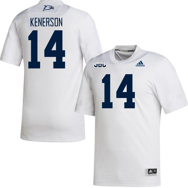Men #14 Sam Kenerson Georgia Southern Eagles College Football Jerseys Stitched Sale-White
